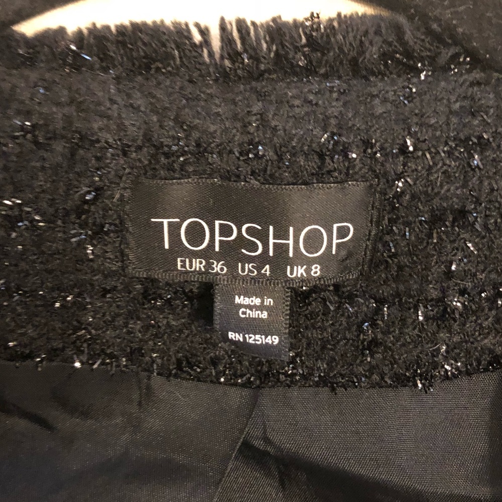 $120 Topshop Tweed Blazer with Sparkle and Studs - Picture 5 of 5